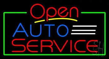 Auto Service Open Neon Sign