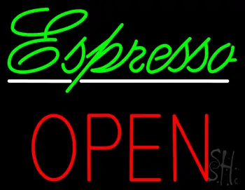 Espresso Block Open Neon Sign