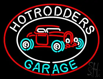 Hotrodders Garage Beer Neon Sign