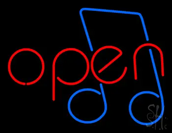 Open Music Neon Sign