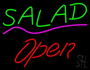 Green Salad Open Neon Sign