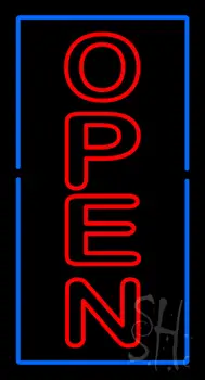 Open Vertical Extra Large Neon Sign