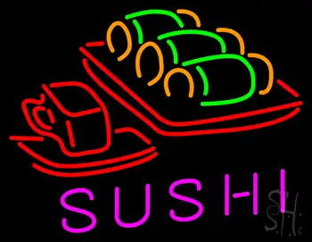 Sushi With Sushi Logo Neon Sign