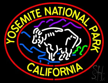 Yosemite National Park California Neon Sign