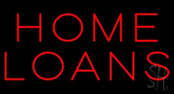 Red Block Home Loans Neon Sign