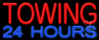 Towing 24 Hours Neon Sign