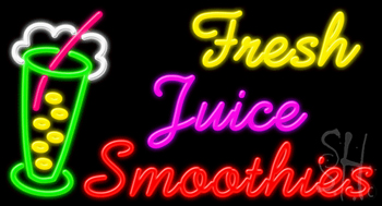 Fresh Juice Smoothies Neon Sign