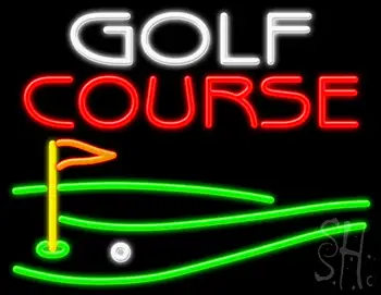 Golf Course Neon Sign
