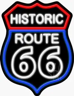 Historic Route 66 Neon Sign