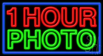 1 Hour Photo Neon Sign