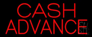 Red Cash Advance Neon Sign