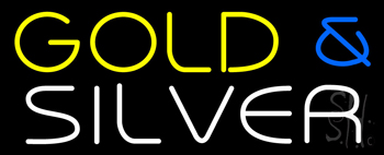 Yellow Gold And Silver Neon Sign