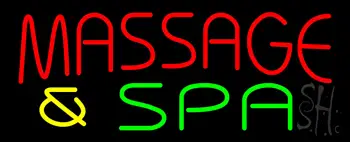 Red Massage And Spa Neon Sign