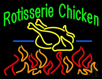 Green Rotisserie Chicken Neon Sign