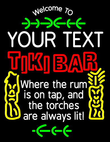 Custom Tiki Bar Neon Sign