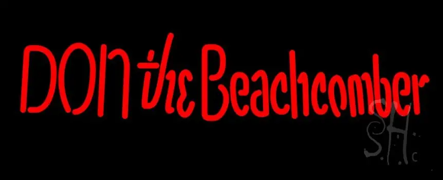 Red Donthe Beachcomber Neon Sign