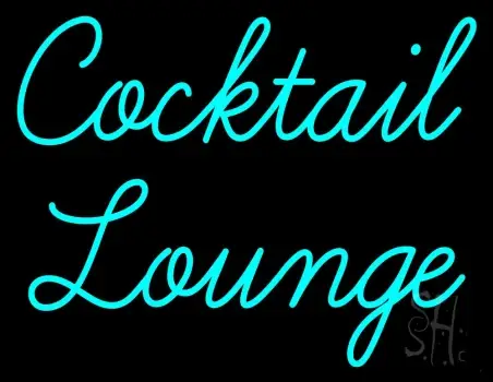 Cursive Cocktail Lounge Neon Sign