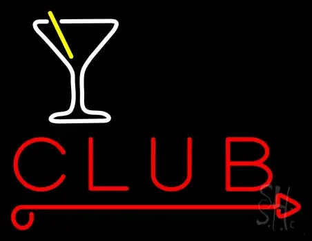 Martini Glass Club Neon Sign