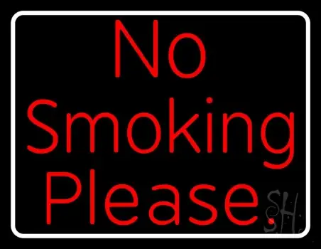 No Smoking Please Neon Sign