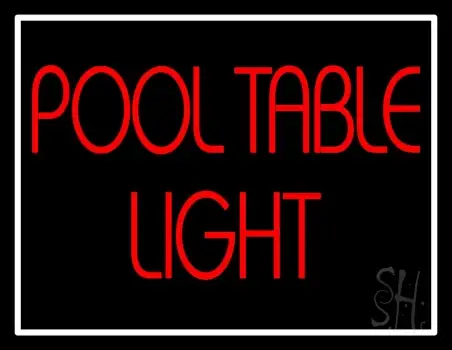 Pool Table Neon Sign