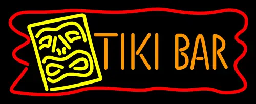 Tiki Bar With Logo Neon Sign