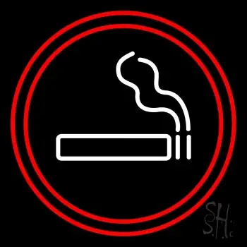 Round Cigar With Smoke Neon Sign