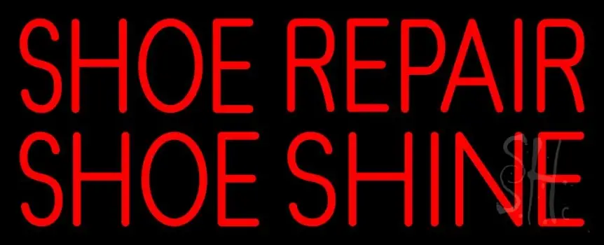Red Shoe Repair Shoe Shine Neon Sign