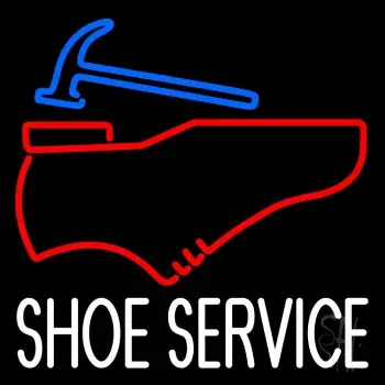 White Shoe Service Neon Sign