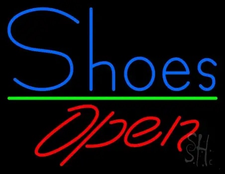Blue Shoes Open Neon Sign