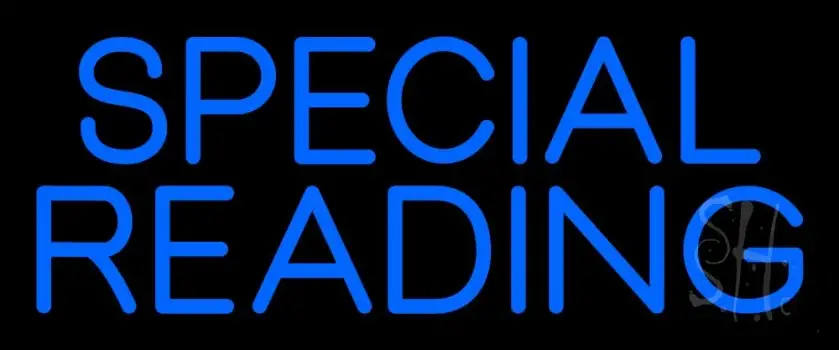 Blue Special Reading Neon Sign