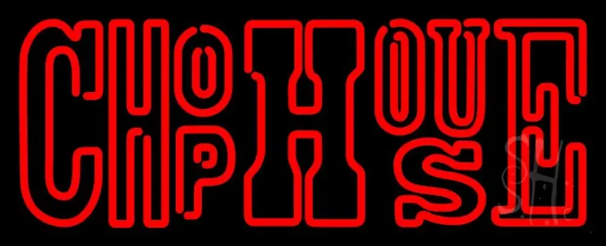 Horizontal Red Chophouse Neon Sign