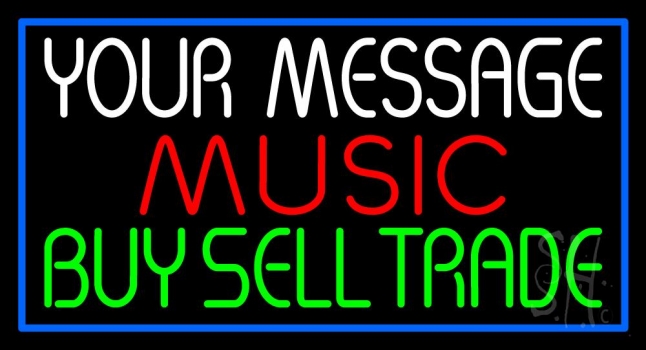 Custom Red Music Green Buy Sell Trade Neon Sign