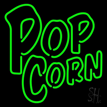 Green Popcorn Neon Sign