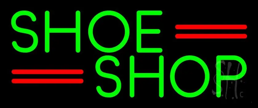 Green Shoe Shop Neon Sign