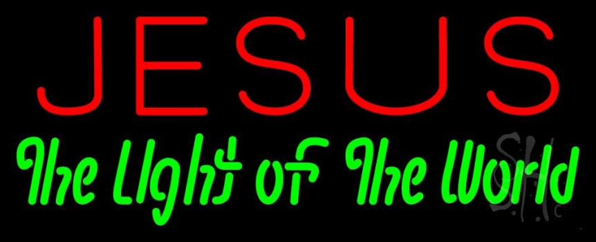 Jesus The Light Of World Neon Sign