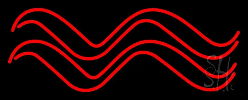 Red Aquarius Logo Neon Sign