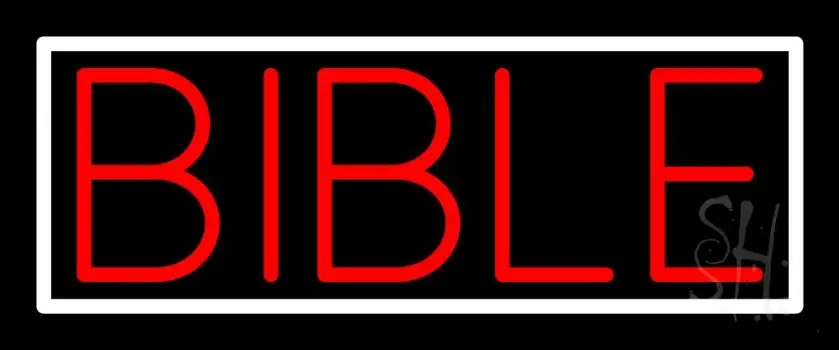 Red Bible Neon Sign