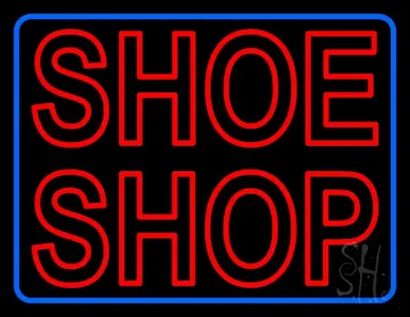 Red Double Stroke Shoe Shop Neon Sign