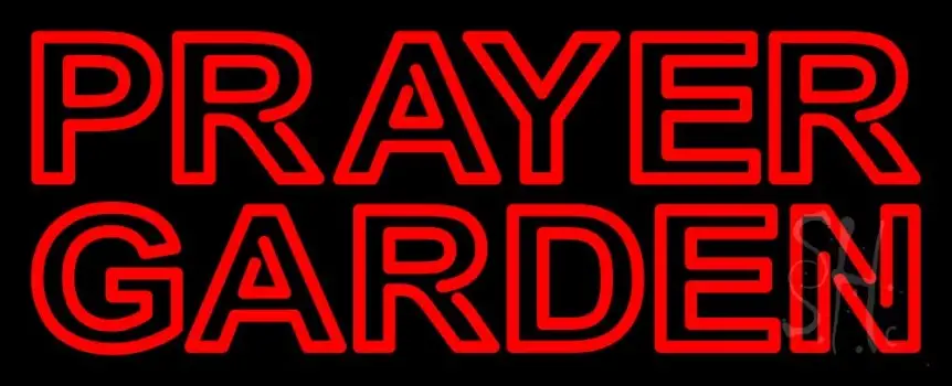 Red Prayer Garden Neon Sign