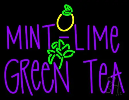 Mint Lime Green Tea Neon Sign