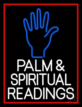 White Palm And Spiritual Readings Neon Sign