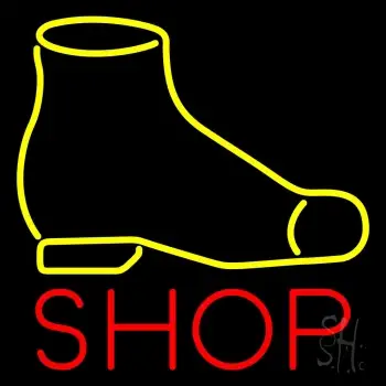 Yellow Shoe Red Shop Neon Sign