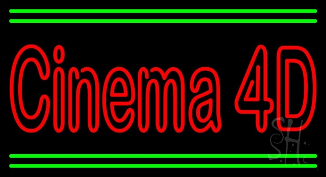 Cinema 4d With Line Neon Sign