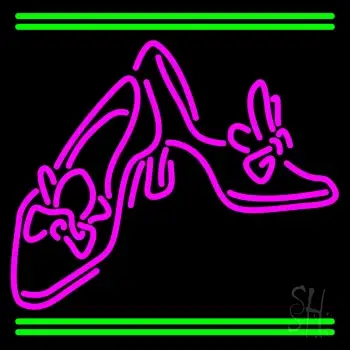 Pink Sandal Heels With Line Neon Sign