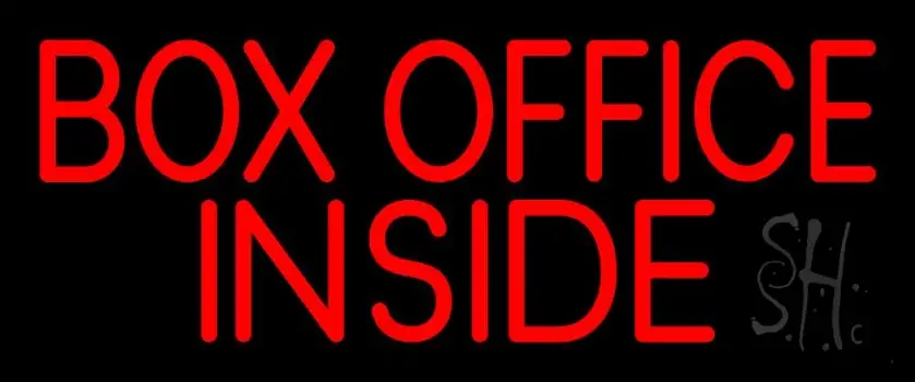 Red Box Office Inside Neon Sign