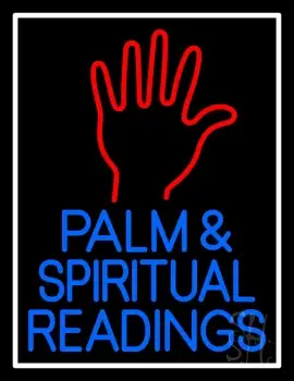 Red Palm And Blue Palm And Spiritual Readings Neon Sign