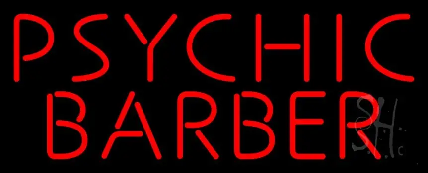 Red Psychic Barber Neon Sign