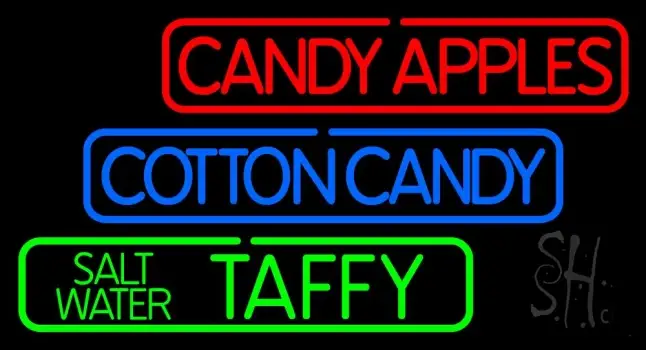 Double Stroke Red Candy Apples Neon Sign