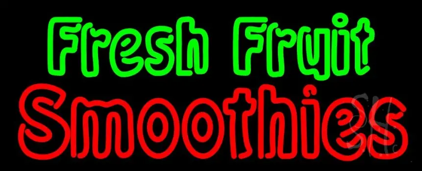 Double Stroke Fresh Fruit Smoothies Neon Sign