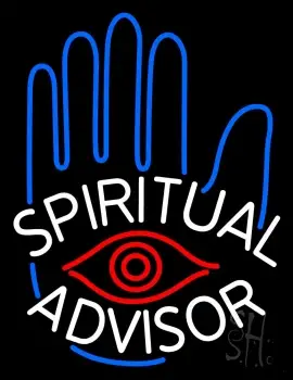White Spiritual Advisor Neon Sign